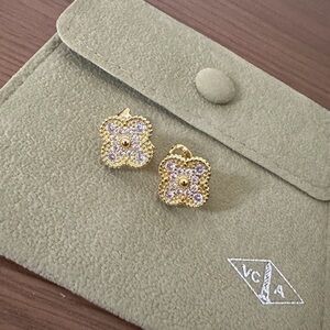 18K Italian gold plated Vintage Alhambra earrings